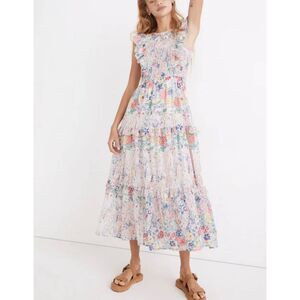 Benjanan Iris tiered floral joyous chorus maxi dress size small